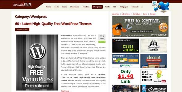 Wordpress tutorials instantshift8 